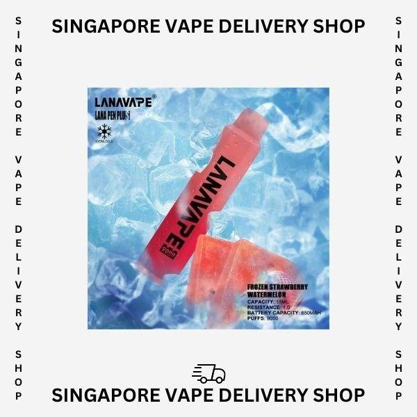 Lana-pen-plus-9000-strawberry-watermelon-(SG VAPE DELIVERY SHOP)