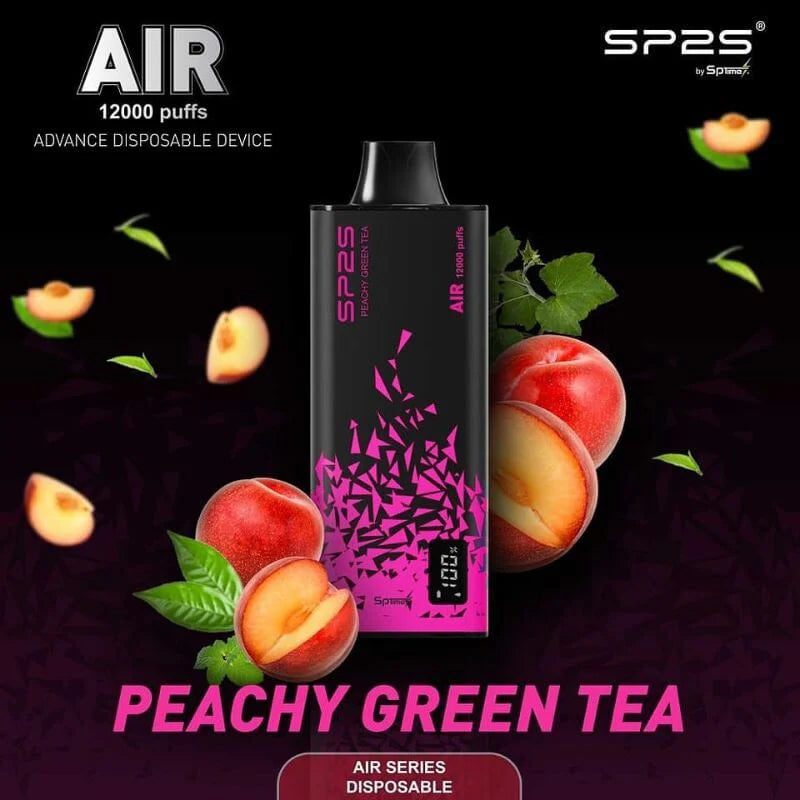 SP2s-AIR-12000-PEACHY-GREEN-TEA-(sg vape delivery shop)