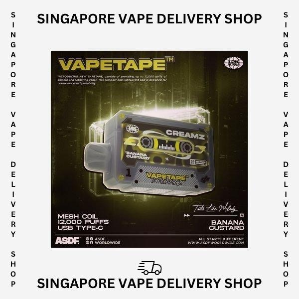 Vapetape-12000-banana-custard-(SG VAPE DELIVERY SHOP)